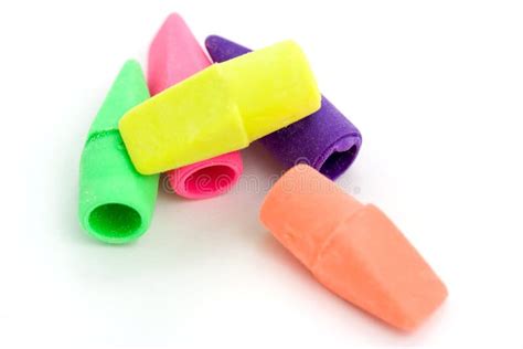 Rubber Erasers Made In Taiwan Stock Image Image Of Mistakes Eraser