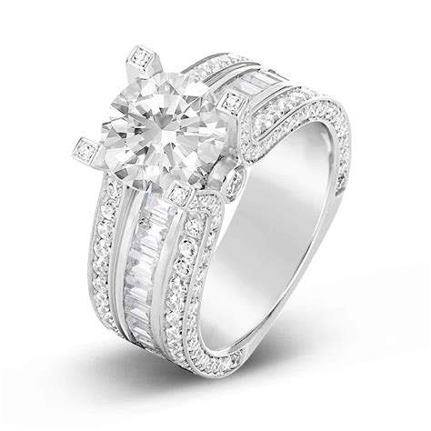 Wide Band Diamond Engagement Ring The Diamond Guys Collection The