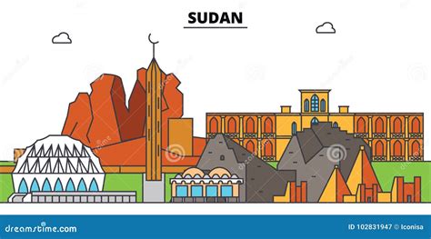 Sudan Outline Map Vector Illustration 131991964