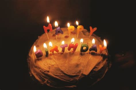Hd Wallpaper Happy Birthday Cake Candle Cake With Happy Birthday