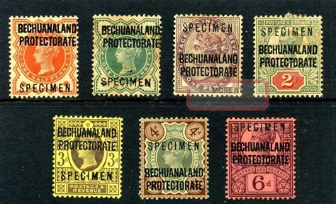 1897 Bechuanaland Protectorate Sg 59 To 65 Overprinted Specimen Mh