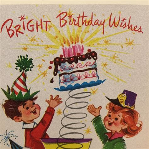 Vintage 1960s Birthday Card For A Boy Or Girl Birthday Party Etsy