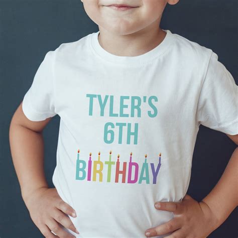 Childrens Personalised Birthday T Shirt By Sarah Hurley