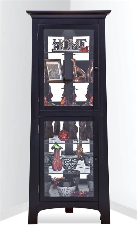 Get a corner curio cabinet, glass curio cabinets and more at bedbathandbeyond.com. Lancaster Corner Curio Cabinet in Black | Philip Reinisch ...