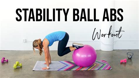 Stability Ball Ab Workout Ab Exercises With The Ball And Weights Youtube