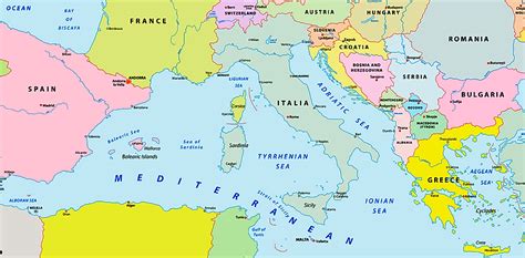 Map Of Eastern Mediterranean Countries