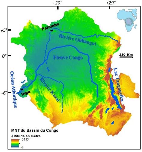 Le Bassin Du Congo Et Ses Principaux Cours D Eau The Congo Basin And