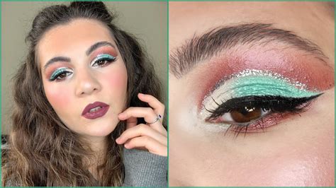 How To Cut Crease Makeup Tutorial With Glitter For Hooded Eyes Youtube