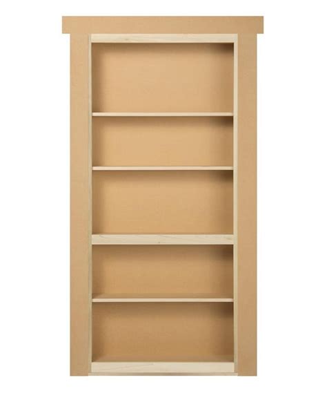 Unassembled Flush Mount Bookcase Door Murphy Door