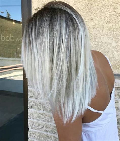 Stunning Ashy Cool Toned Platinum Blonde Balayage White Blonde Hair