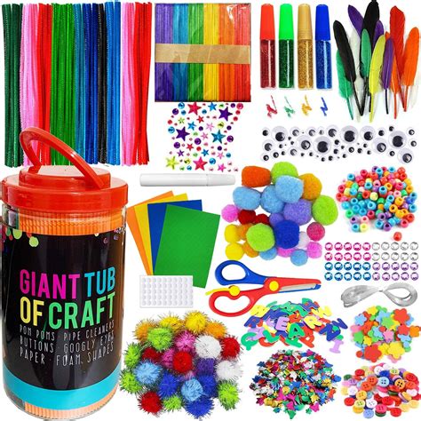 MOISO Arts and Crafts Supplies for Kids with Idea Book- Craft Art