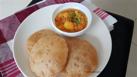 Easy Poori Recipe Make Puffed Puri At Home Happily Veg