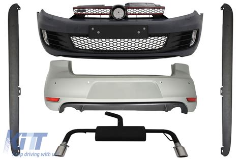 Body Kit With Exhaust System Suitable For Vw Golf Vi Mkvi Golf 6 Gti