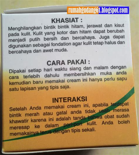 Cream Temulawak la WIDYA Day & Night Murah Rp. 13.500/box | rumahgudang61