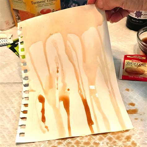 How To Dye Or Stain Paper With Tea Feltmagnet