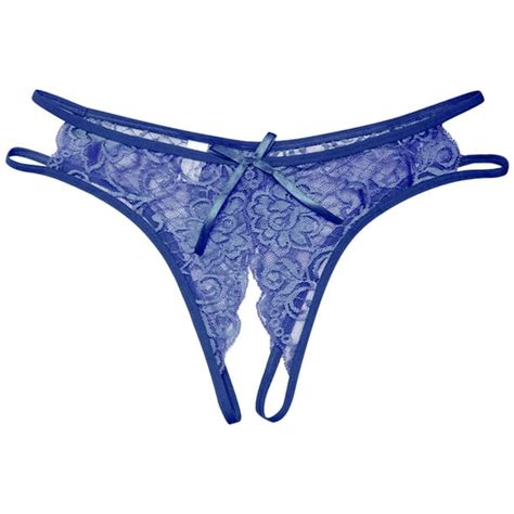 Shiusina Panties For Women Women S Sexy Lace Underpants Open Crotch Panties Low Waist Briefs