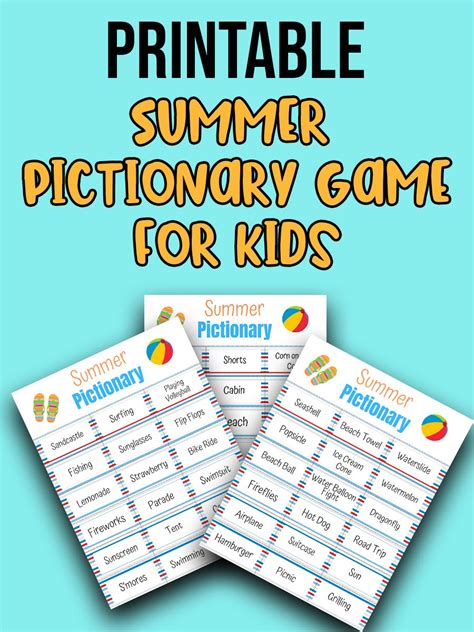 Pictionary Rules Printable