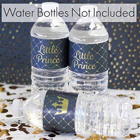 Buy Royal Prince Baby Shower Water Bottle Labels Shiny Foil