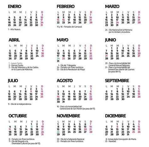 Calendario De Próximos Feriados 2021 En Argentina Agenda —