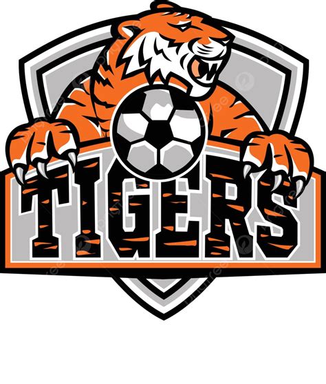 Tigers Football Shield Mascot Artwork Sports Mascot Identity Vector