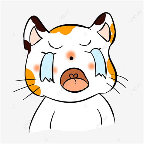 Crying Cat Clipart Transparent Png Hd Cute Cat Crying Expression Cute