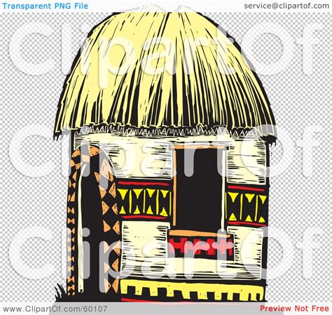 Royalty Free Rf Clipart Illustration Of A Tribal Hut With Designs And