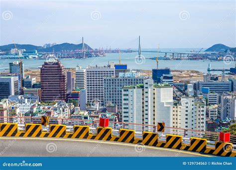 Busan Harbor And Bridge In South Korea Stock Image Image Of Outdoor
