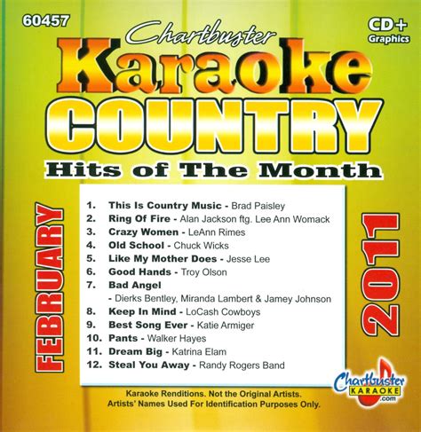 best buy chartbuster karaoke country hits of the month february 2011 [cd g]