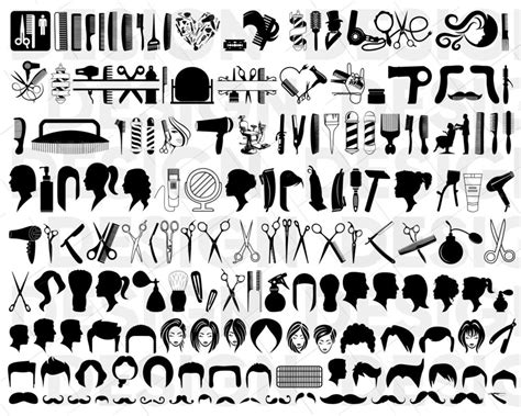 170 Hair Salon Svg Bundle Hairdresser Graphic Svg Barber Etsy