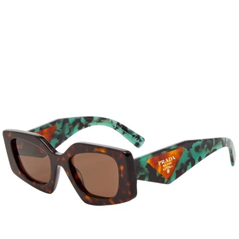 Prada Eyewear Pr 15ys Sunglasses Tortoise And Green End Ru