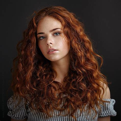 Erika Postnikova Red Hair Model Beautiful Red Hair Red Curly Hair