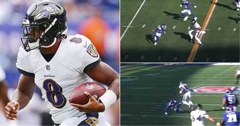 Lamar Jackson Baltimore Ravens Qb Pulls Off Insane Juke Against Giants