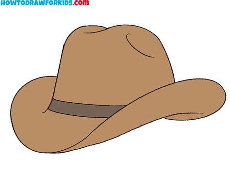 How To Draw A Cowboy Hat Easy Drawing Tutorial For Kids