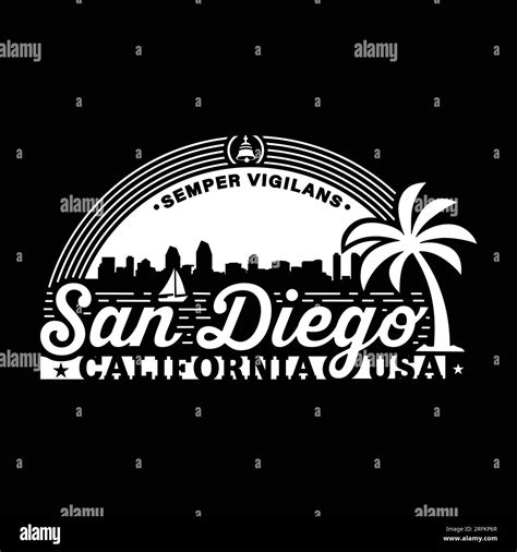 San Diego California Logo Design Template Vector And Illustration