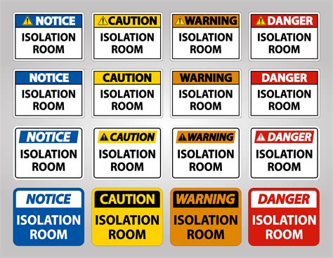 Isolation Room Sign Set 1225991 Vector Art At Vecteezy