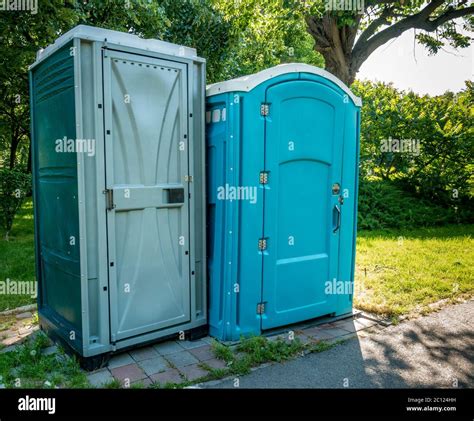 Toilet Door Restroom Mobile Portable Public Blue Latrine Lavatory Hi