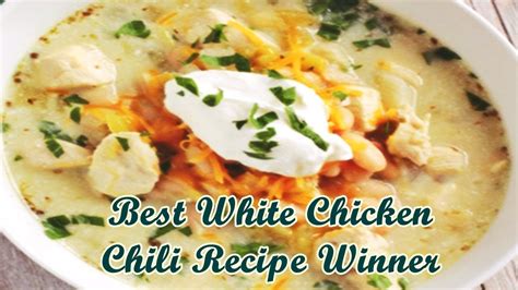 Salt, oregano, pepper, pepper, cumin, green chilies, chicken. Best White Chicken Chili Recipe Winner - YouTube