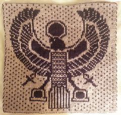 Knitting pattern egyptian fair isle sweater jumper 1940s vintage retro. Ravelry: Egyptian Falcon pattern by Phoebe Leigh-Suelflow