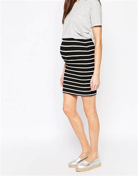 Asos Maternity Asos Maternity Mini Skirt In Stripe At Asos