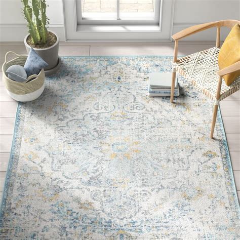 Mistana Hillsby Oriental Ivory Creamtealyellow Area Rug And Reviews