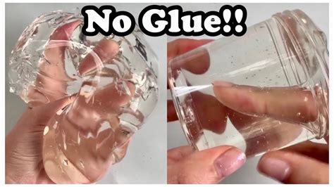Clear Slime 💧 How To Make Quick And Easy No Glue Clear Slime Youtube
