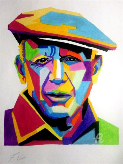 Pablo Picasso Geometric Portrait Picasso Portraits Monochromatic Art