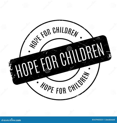 Hope For Children Rubber Stamp Stock Illustration Illustration Of