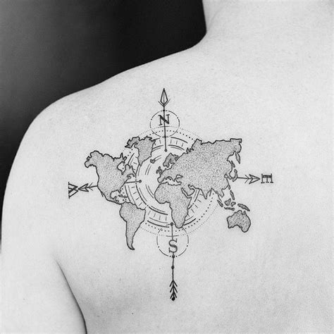 230 Cool World Map Tattoos Designs 2021 Geography Continent Map