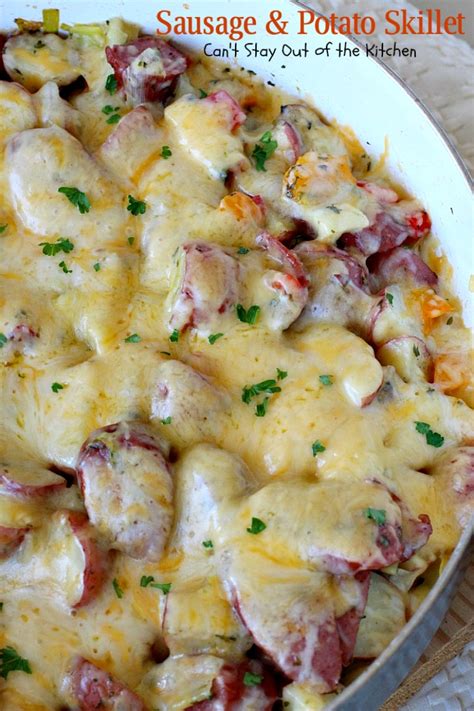 Cook without stirring for 5 minutes, or until the potatoes have begun to brown on the bottom. Sausage and Potato Skillet - Can't Stay Out of the Kitchen