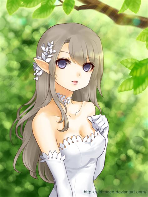 Elf Girl In White Dress By Cid Seed On Deviantart