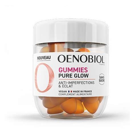 Oenobiol Gummies Pure Glow Sans Sucre 60 Gommes à Mâcher