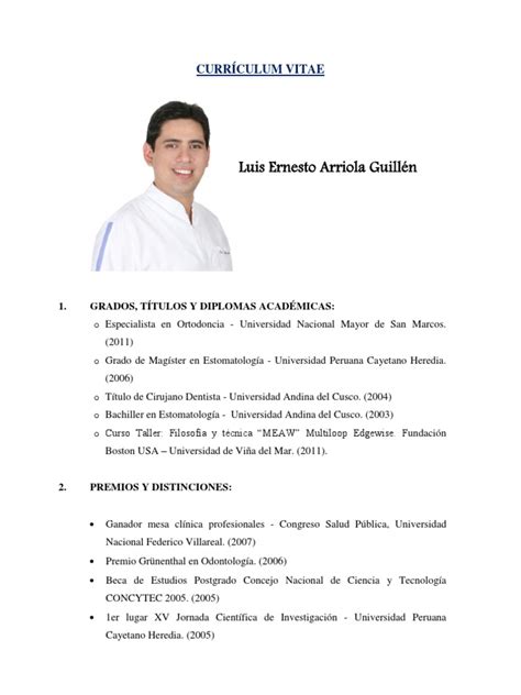 Currículum vitae — currículum o currículum vitae (plural currículos o, para la locución latina, la forma currícula vitae o la invariable currículum vitae) sustantivo masculino 1. CURRÍCULUM VITAE RESUMIDO | Odontología | Ortodoncia