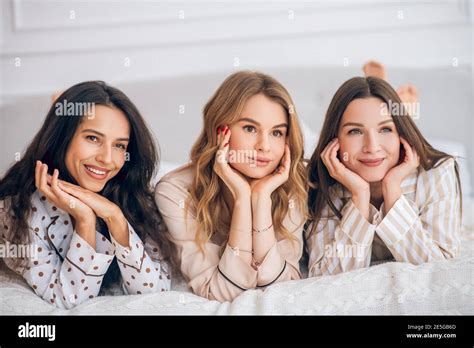 Picture Of Three Beautiful Girls Spending Time Together Stock Photo Alamy