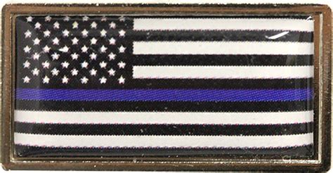 Thin Blue Line American Flag Lapel Pin 1 Inch Trophy Depot